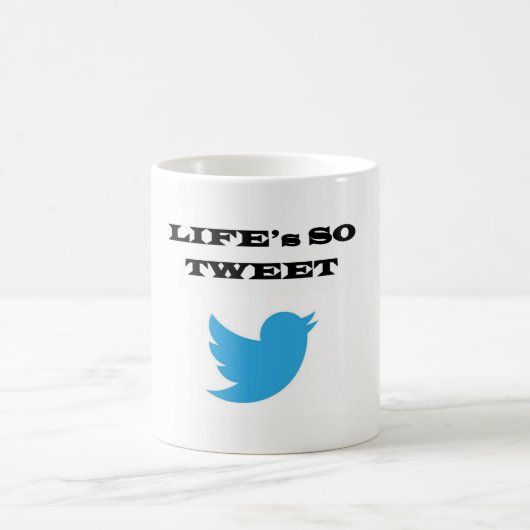 Das Leben ist so TWEETEND Tasse (Mittel)