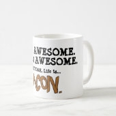 Das Leben ist Speck. Kaffee-Tasse Kaffeetasse (VorderseiteRechts)