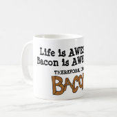 Das Leben ist Speck. Kaffee-Tasse Kaffeetasse (Vorderseite Links)