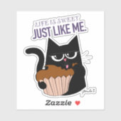 Das Leben ist süß - 4" Aufkleber für den benutzerd (Blatt)