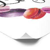 Das Leben ist süß | Aquarellfarbene Macarons Art P Fotodruck (Ecke)