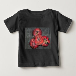 Das Leben ist süß: Design von Apple und Blumenmoti Baby T-shirt