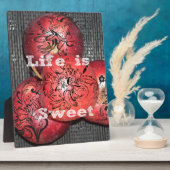 Das Leben ist süß: Design von Apple und Blumenmoti Fotoplatte (Seite)