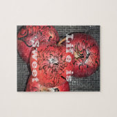 Das Leben ist süß: Design von Apple und Blumenmoti Puzzle (Horizontal)