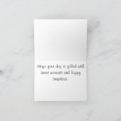 Das Leben ist süß! Karte (Innenseite)