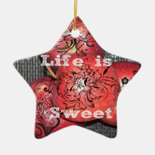 Das Leben ist süß Keramikornament