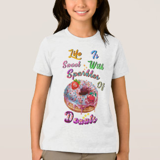 Das Leben ist süß mit Glitzer von Donuts Tri-Blend Shirt