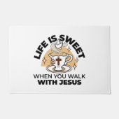 Das Leben ist süß mit Jesus - Christlicher Glaube Fußmatte (Vorderseite)