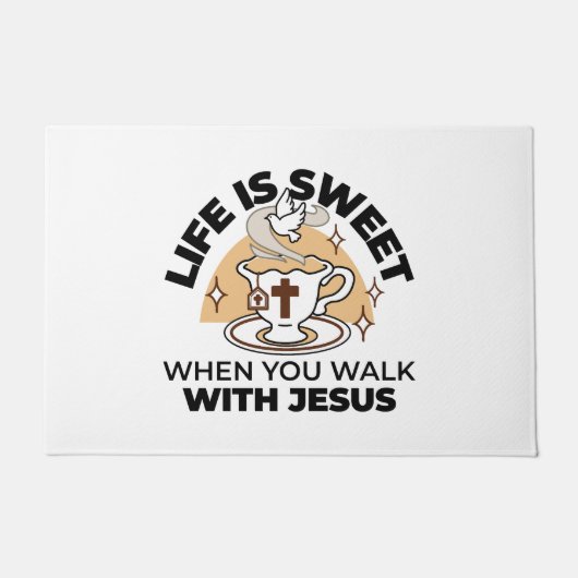 Das Leben ist süß mit Jesus - Christlicher Glaube Fußmatte (Vorderseite)