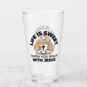 Das Leben ist süß mit Jesus - Christlicher Glaube Glas (Vorderseite)