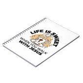 Das Leben ist süß mit Jesus - Christlicher Glaube Notizblock (Linke Seite)