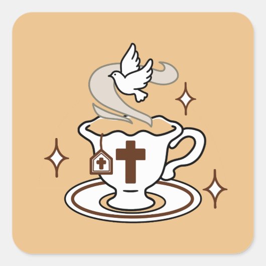 Das Leben ist süß mit Jesus - Christlicher Glaube Quadratischer Aufkleber (Vorderseite)