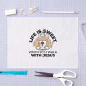 Das Leben ist süß mit Jesus - Christlicher Glaube Seidenpapier (Handwerk)