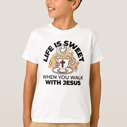 Das Leben ist süß mit Jesus - Christlicher Glaube T-Shirt (Vorderseite)
