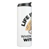 Das Leben ist süß mit Jesus - Christlicher Glaube Thermosbecher (Nach links gedreht)