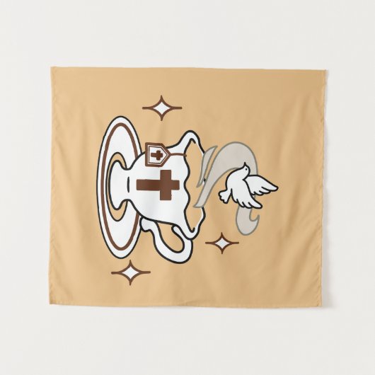 Das Leben ist süß mit Jesus - Christlicher Glaube Wandteppich (Vorderseite (Horizontal))