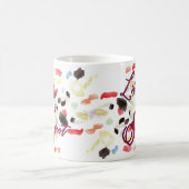 Das Leben ist süß moderne, farbenfrohe Abstrakte K Kaffeetasse (Mittel)