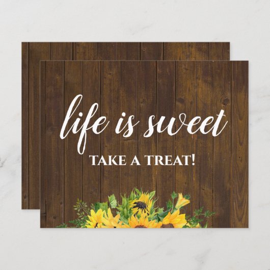 Das Leben ist süß Nehmen Sie eine Leckerei Rustika (Vorne/Hinten)