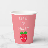 Das Leben ist süß Pappbecher (Vorderseite)