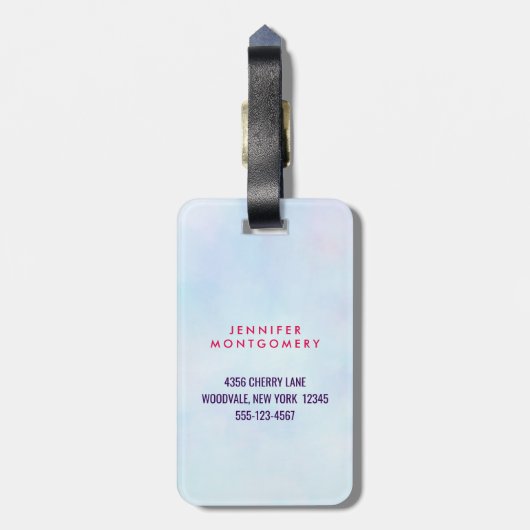 Das Leben ist süß rosa Cupcake Custom Gepäckanhänger (Rückseite vertikal)