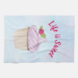 Das Leben ist süß rosa Cupcake Küchentuch