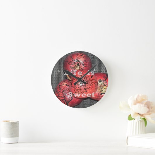 Das Leben ist süß Runde Wanduhr (Zuhause)
