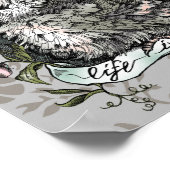 Das Leben ist süß (Silkie Hen & Platterbsen), Taup Poster (Ecke)