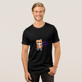 Das Leben ist süß – Süßes, cooles Katzendesign für Tri-Blend Shirt (Vorderseite voll)