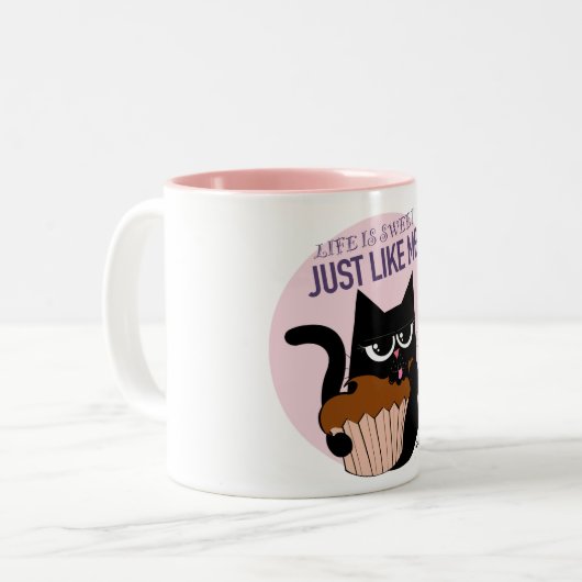 Das Leben ist süß - Tasse (Vorderseite Links)