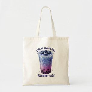 Das Leben ist süß wie Blueberry-Boba Tragetasche