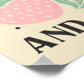 Das Leben ist süße Erdbeeren Inspiration Zitat Poster (Ecke)