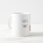 Das Leben ist süße Guavenfrucht Kaffeetasse (Vorderseite Links)