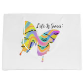 Das Leben ist süße Schmetterlinge Große Geschenktüte (Vorderseite)