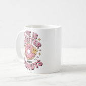 Das Leben ist süßer mit Donuts Kaffeetasse (Vorderseite Links)