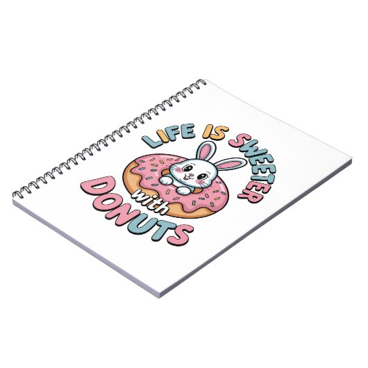 Das Leben ist süßer mit Donuts Notizblock (Linke Seite)