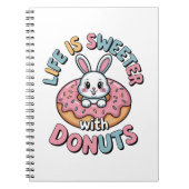 Das Leben ist süßer mit Donuts Notizblock (Vorderseite)