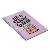 Das Leben ist süßer mit Donuts Notizblock (Rechte Seite)