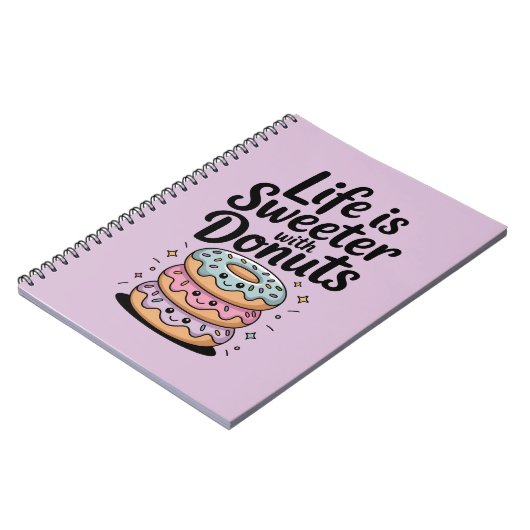 Das Leben ist süßer mit Donuts Notizblock (Linke Seite)