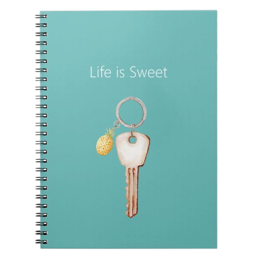 Das Leben ist Sweet Pineapple Key Notizblock (Vorderseite)
