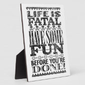 Das Leben ist tödlich Fotoplatte (Seite)