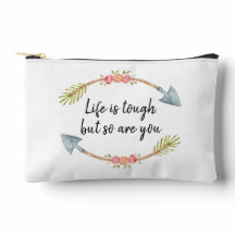Das Leben ist Tough Watercolor Floral Pfeil Rosa