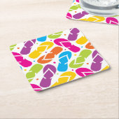 Das Leben ist umdrehen herein Reinfall-Muster Rechteckiger Pappuntersetzer (angewinkelt)