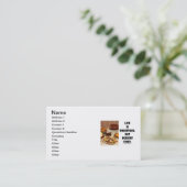 Das Leben ist ungewiss. Iss zuerst Dessert. Visitenkarte (Stehend Vorderseite)