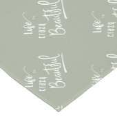 Das Leben ist verrückt Schöner Zitat Text Kurzer Tischläufer (Ecke)