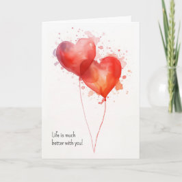 Das Leben ist viel besser mit dir Karte