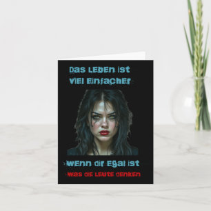 Das Leben ist viel einfacher, wenn es dir egal ist Karte