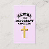 DAS LEBEN IST VOLL VON WICHTIGEN ENTSCHEIDUNGEN Ev Visitenkarte (Vorderseite)