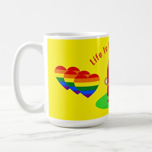 Das Leben Ist Voller Farbe Kaffeetasse (Links)