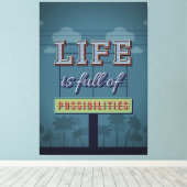 Das Leben ist voller Möglichkeiten Leinwanddruck (Insitu (Holzboden))