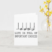 Das Leben ist voller wichtiger Entscheidungen Golf Karte (Gelbe Blume)